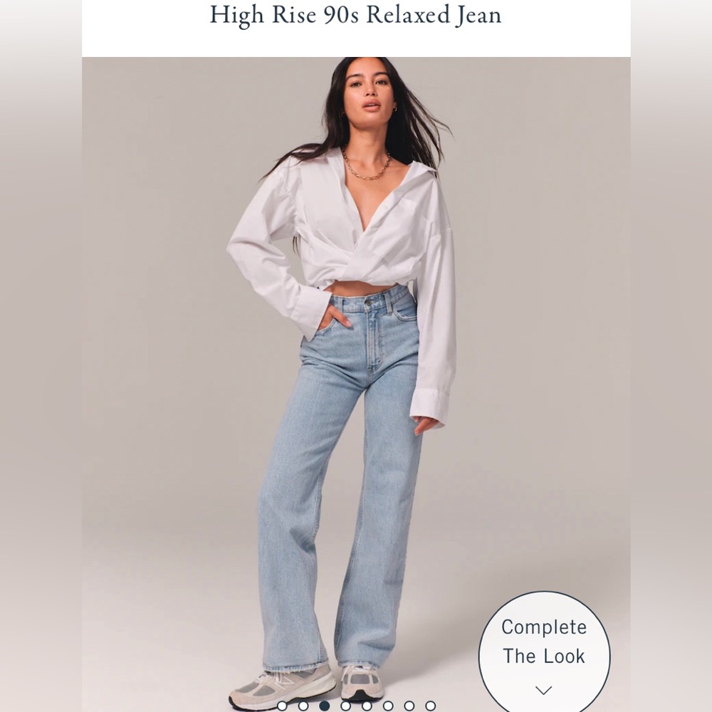 NWT Abercrombie & Fitch High Rise Relaxed Jeans - 30 Long